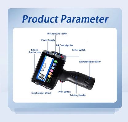 Handheld printer labels device printing professional shipping stickers.