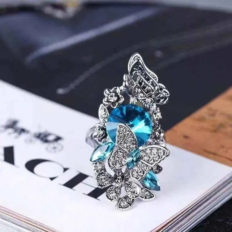 Crystal Rings - Sterling Silver Crystal Ring for Women