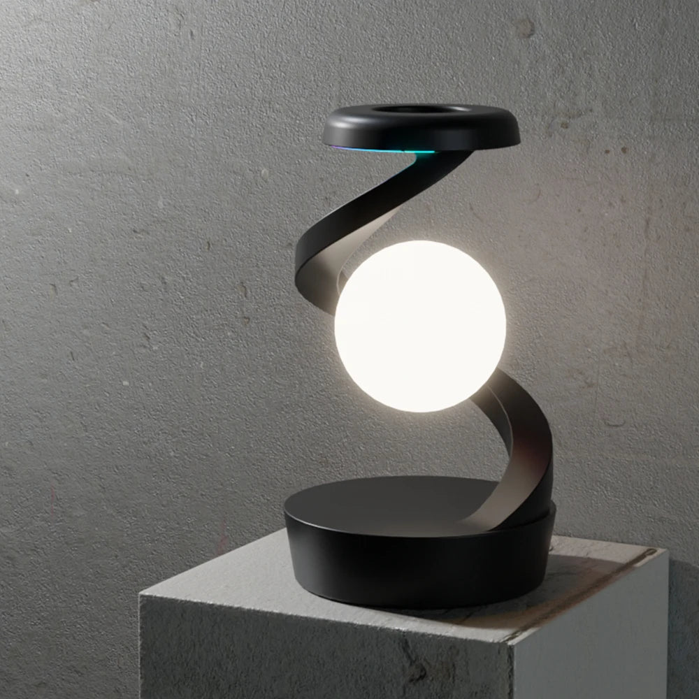 Modern Cordless LED Table Lamp from VelmoraMart sitting on a side table with a warm ambient glow.