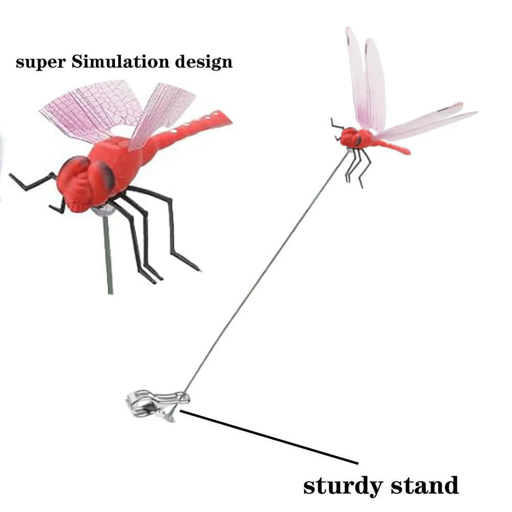 Realistic dragonfly clips for garden decoration and fashion