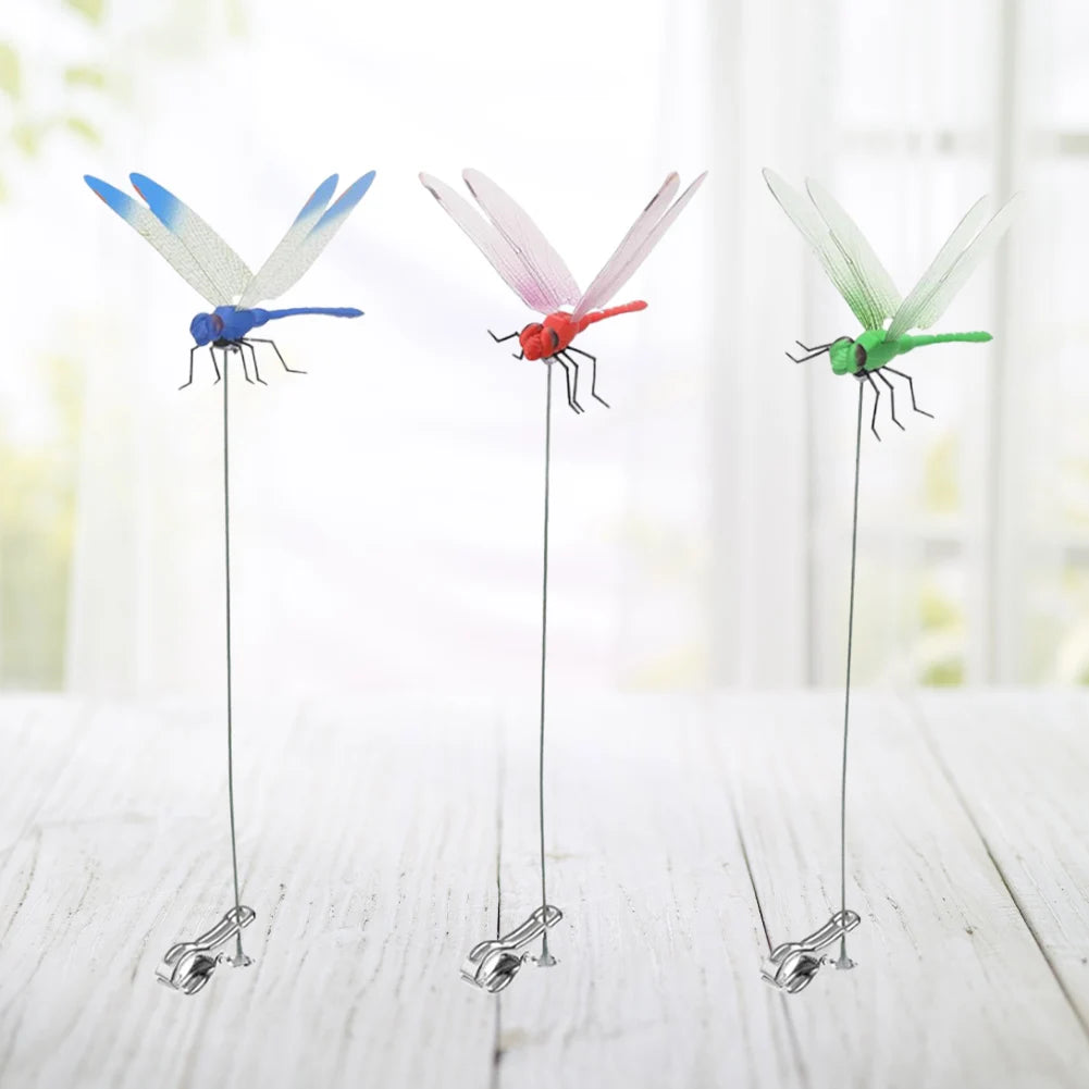 Realistic dragonfly clips for garden decoration and fashion