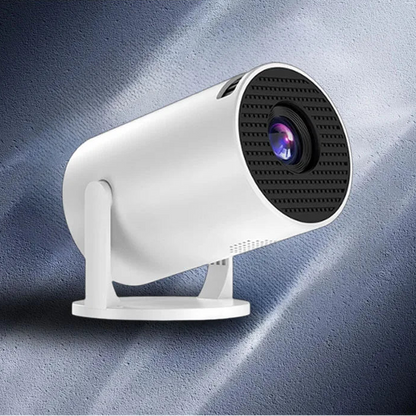 Portable projector and screen with stand for outdoor movies, camping, gaming, and home theater entertainment by VelmoraMart.
