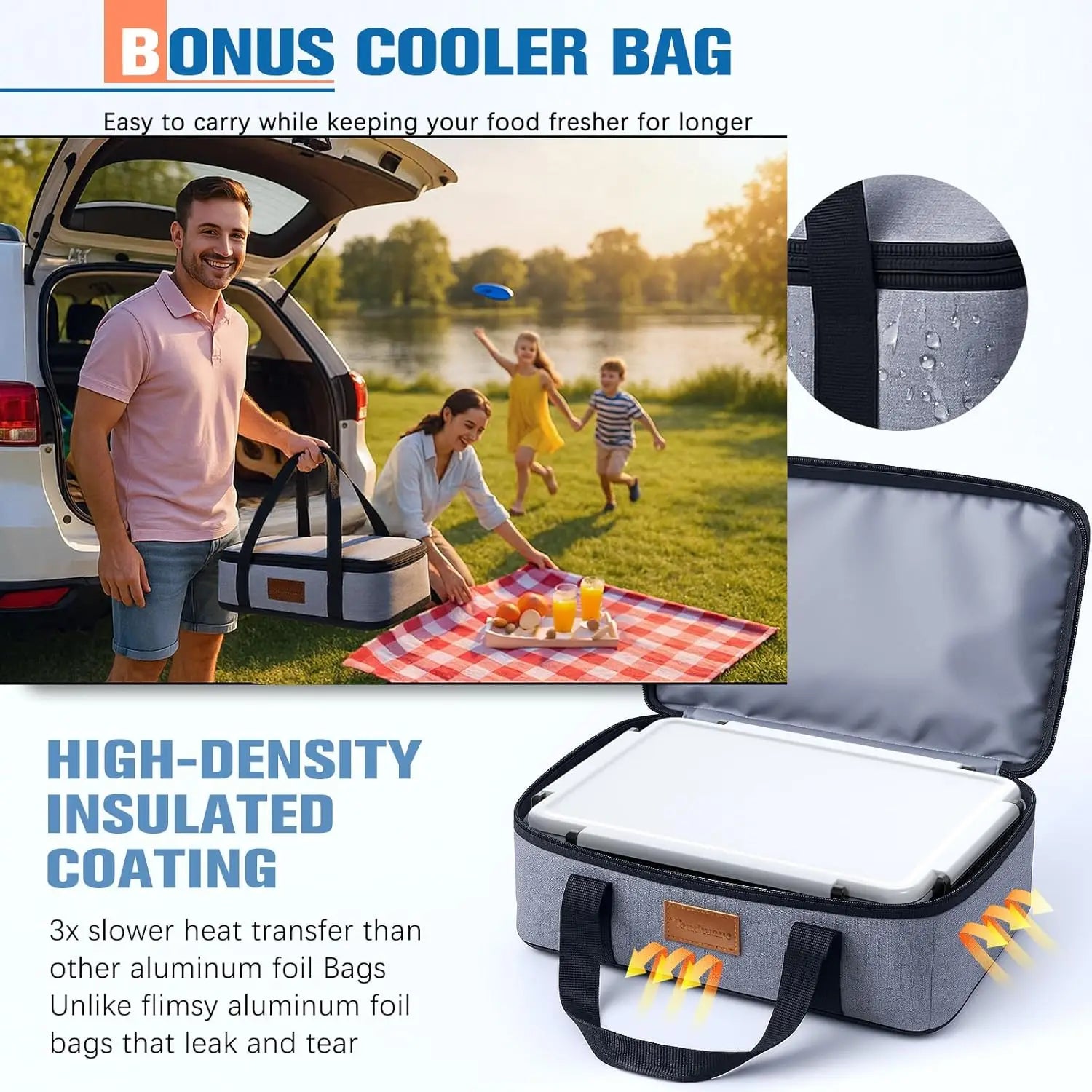 VelmoraMart high-quality lunch bag insulated with shoulder strap for work.