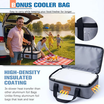 VelmoraMart high-quality lunch bag insulated with shoulder strap for work.