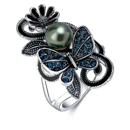 Crystal Rings - Sterling Silver Crystal Ring for Women