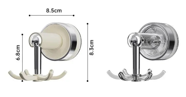 Heavy-duty clear VelmoraMart Suction Cup hooks mounted securely on a glass shower door.