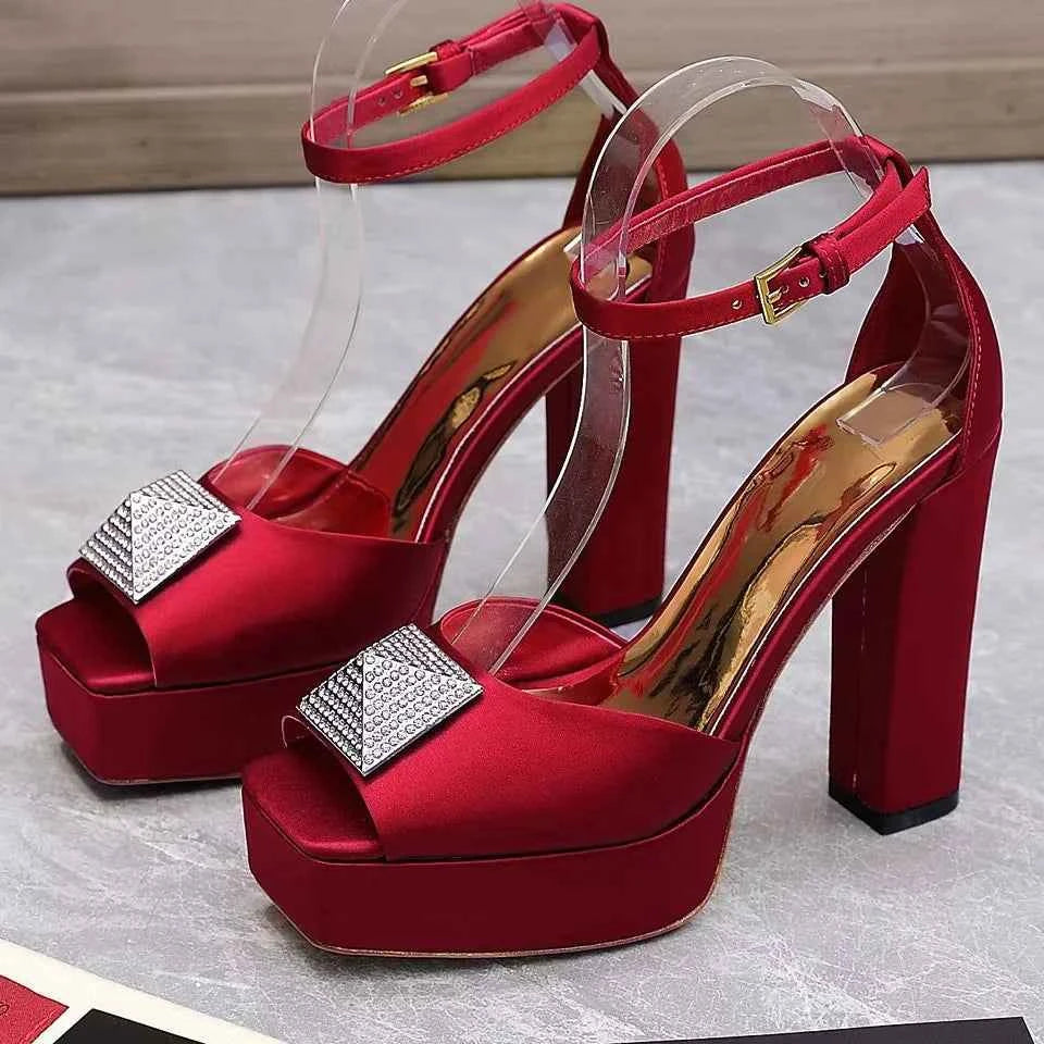 Rhinestone Sandals - Sparkling Flat & Heel Styles