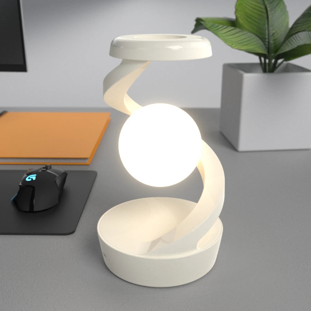 Modern Cordless LED Table Lamp from VelmoraMart sitting on a side table with a warm ambient glow.
