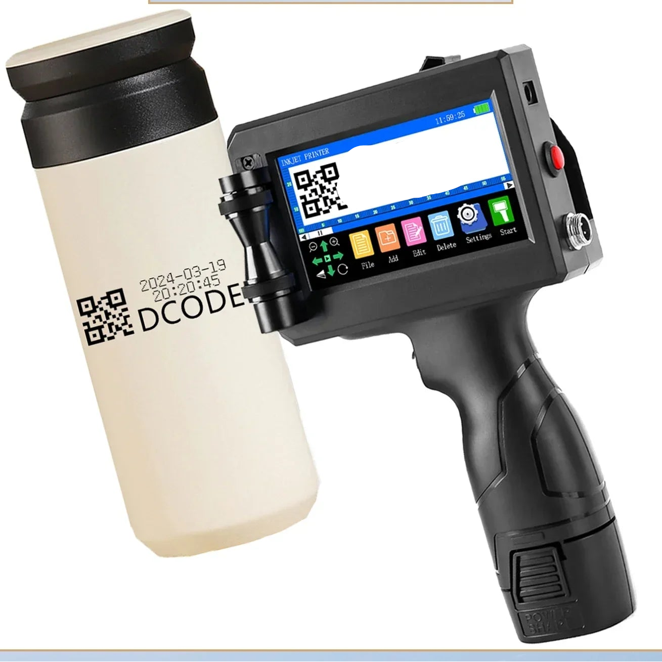 Handheld printer labels device printing professional shipping stickers.