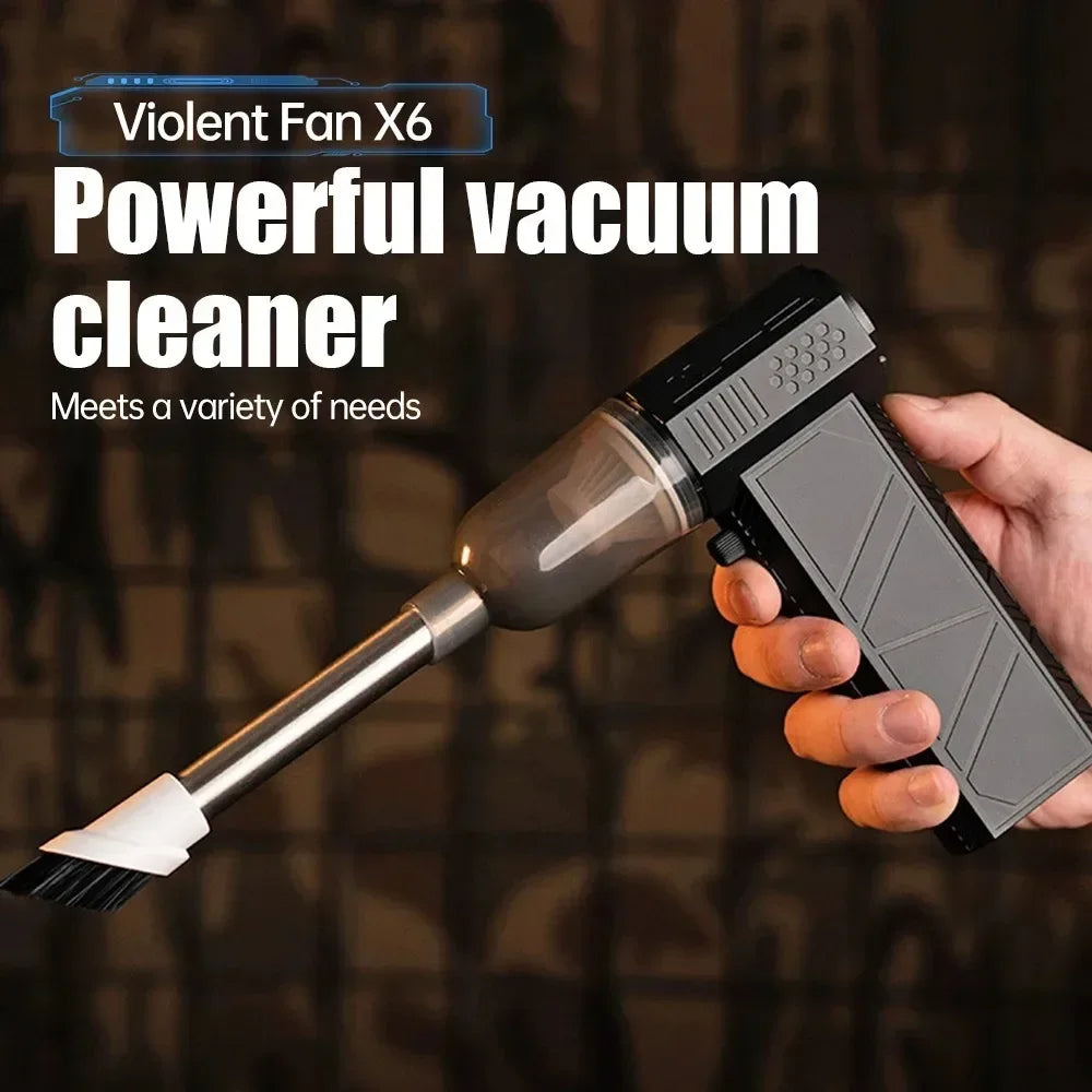 Close-up of the long air blow gun nozzle for precision cleaning.