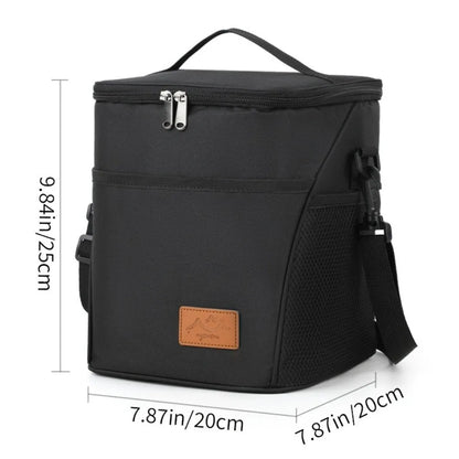 Lunch bag insulated with leakproof thermal lining, spacious interior, durable fabric, and stylish design for work, school, travel, and everyday meals.