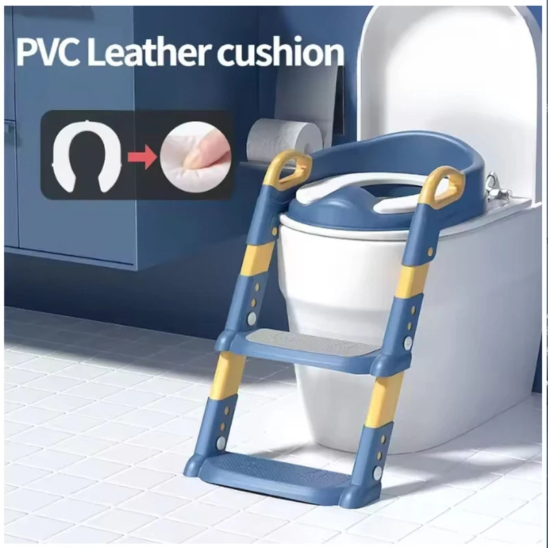 Potty Training Seats with ladder for toddlers, foldable toilet training seat with non-slip steps, BPA-free potty training toilet seat by VelmoraMart