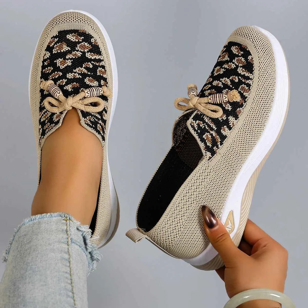 Leopard Sneakers for Women - Flat & Slip-On Styles