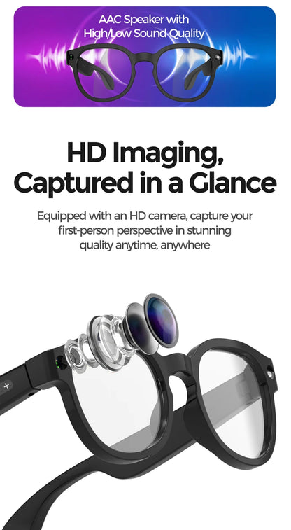 Hidden Camera Glasses with 4K HD recording – stylish spy camera glasses for hands-free video capture by VelmoraMart
