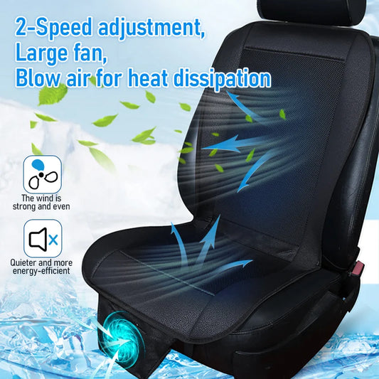 VelmoraMart Car Seat Cooling Pad installed on a driver's seat
