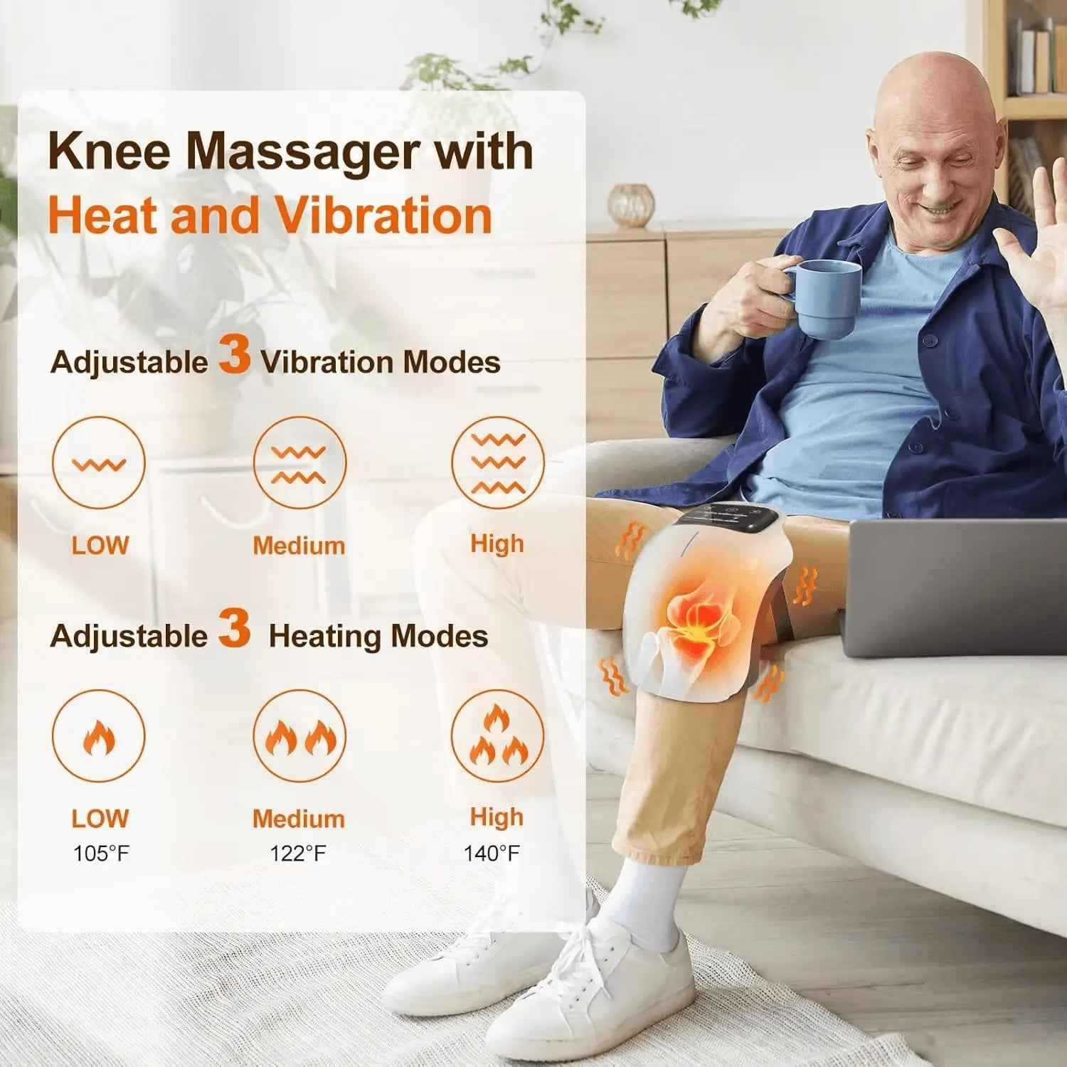Electric Infrared Knee Massager for Arthritis Pain Relief