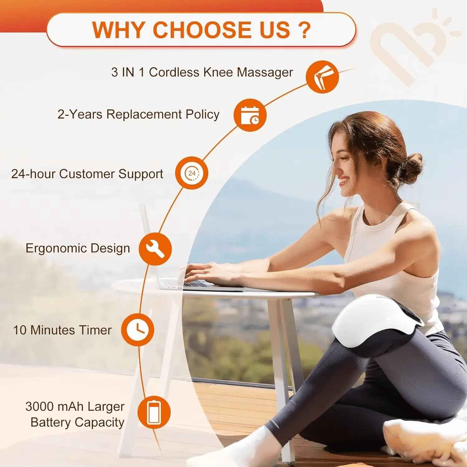 Electric Infrared Knee Massager for Arthritis Pain Relief
