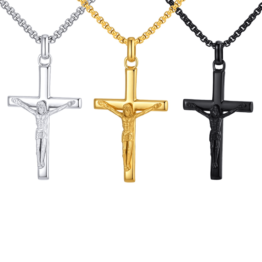 Double Cross Jewelry Necklace