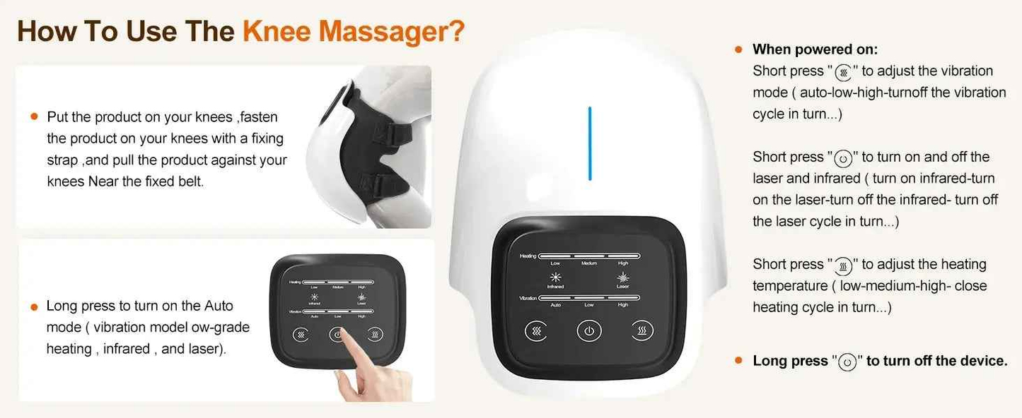 Electric Infrared Knee Massager for Arthritis Pain Relief