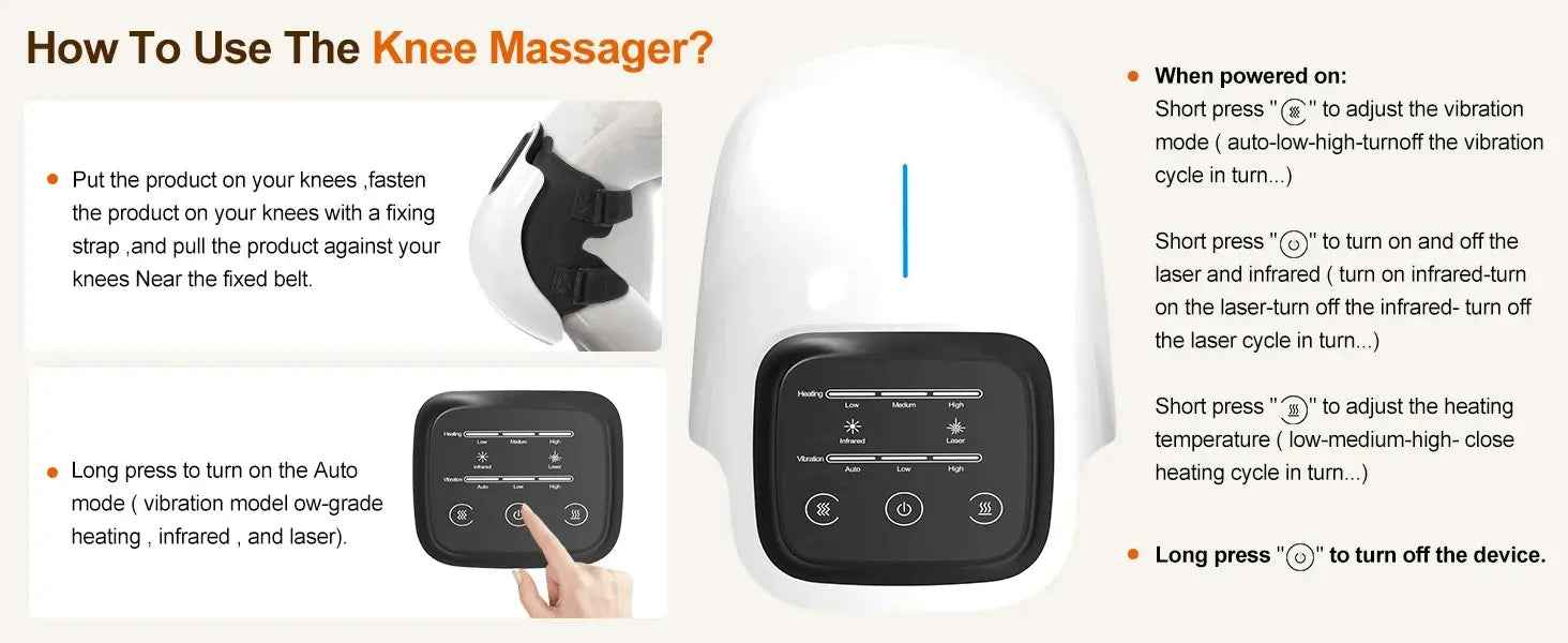 Electric Infrared Knee Massager for Arthritis Pain Relief