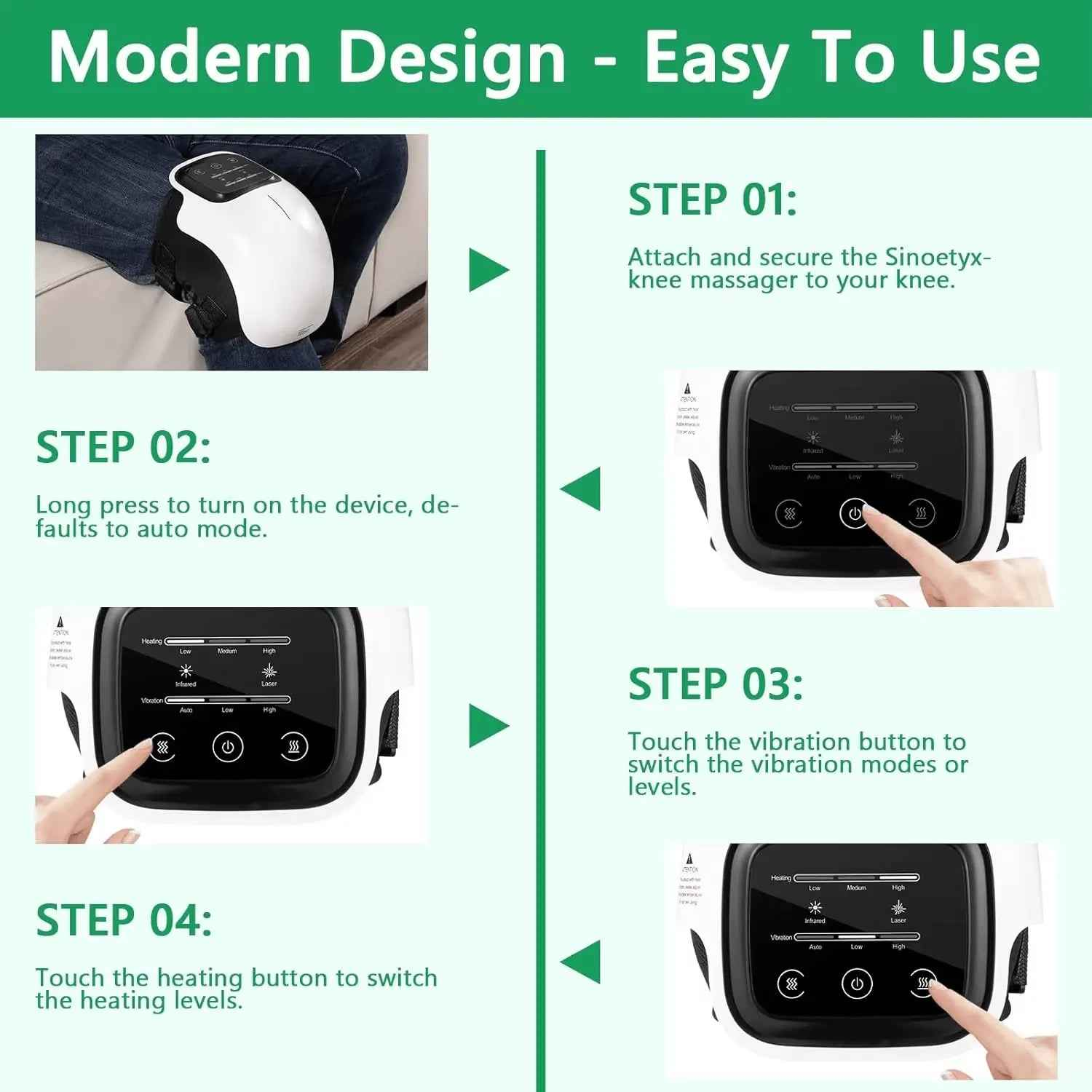 Electric Infrared Knee Massager for Arthritis Pain Relief