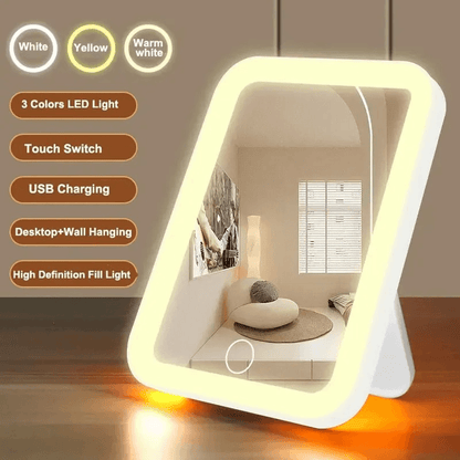 LED makeup mirror with USB charging - Velmoramart