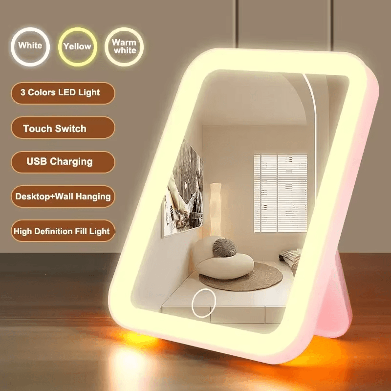 LED lighted mirror with USB charging from velmoramart.com