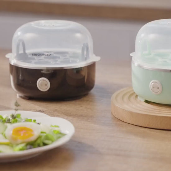 Microwave egg cooker for making hard-boiled, soft-boiled, and poached eggs quickly with a microwave-safe BPA-free egg cooker from VelmoraMart.
