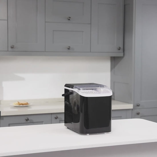 Portable nugget ice machine producing soft chewable ice for home kitchens, coffee bars, and entertaining by VelmoraMart.
