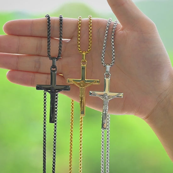 Double Cross Jewelry Necklace