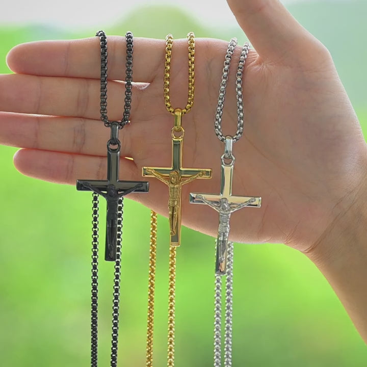 Double Cross Jewelry Necklace