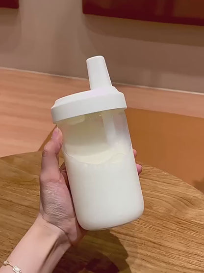 BPA-free sippy cup with straw and handles for toddlers and babies, leak-proof training cup for milk, water, and juice by VelmoraMart