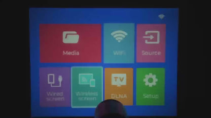Portable projector and screen with stand for outdoor movies, camping, gaming, and home theater entertainment by VelmoraMart.