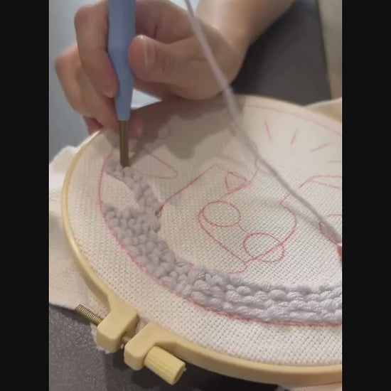 Punch Needle Kit by VelmoraMart – Beginner-friendly punch needle embroidery kit for DIY crafts, handmade art projects, and creative embroidery designs
