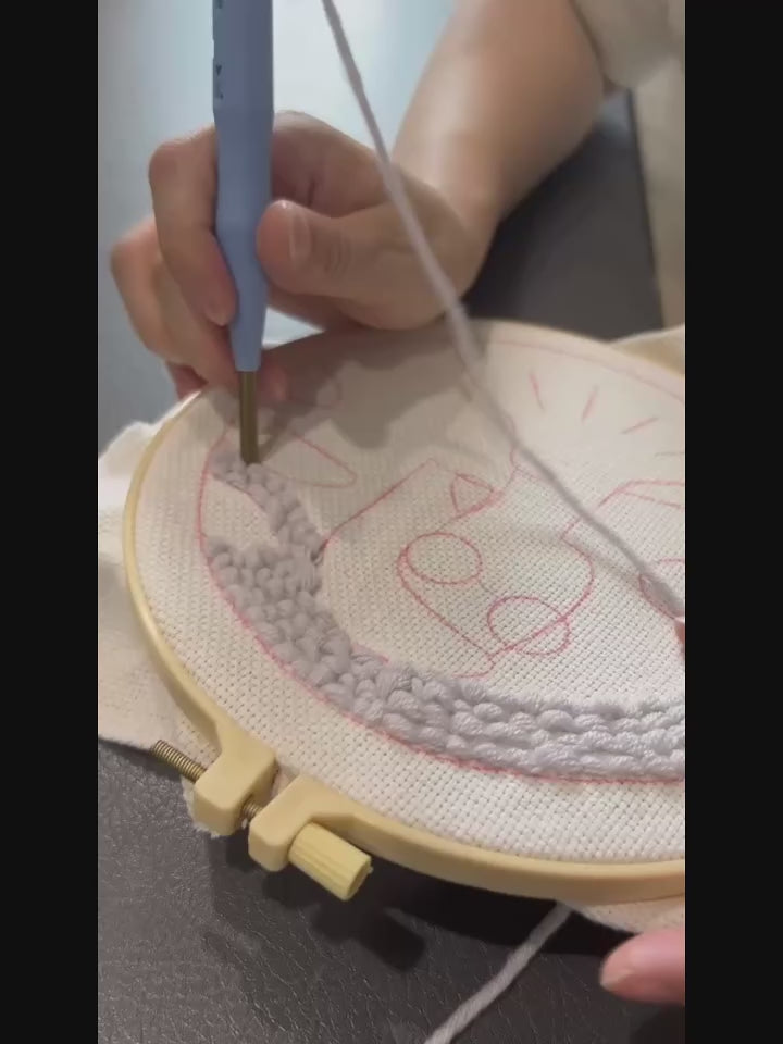 Punch Needle Kit by VelmoraMart – Beginner-friendly punch needle embroidery kit for DIY crafts, handmade art projects, and creative embroidery designs